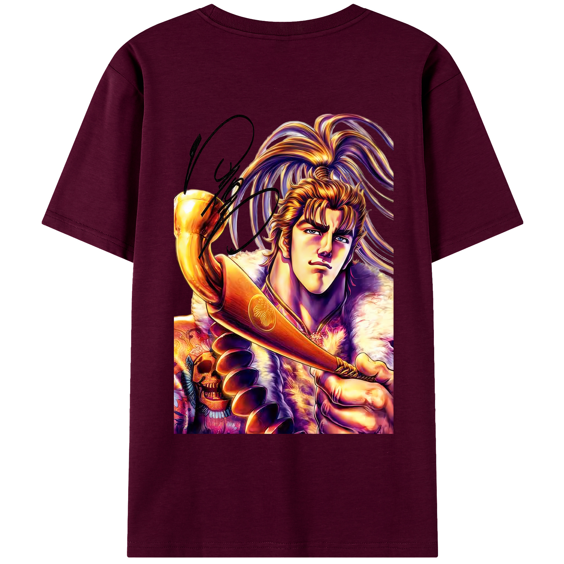 （画像用） 北斗の拳 Fist of the North Star レディース半袖Tシャツ(バックプリント)